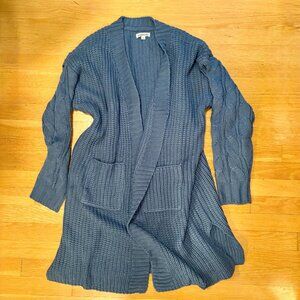 Muse By Magnolia Blue Chunky Duster Cardigan